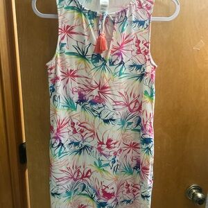 Tommy Bahama Rainbow Splash Split-Neck Swim Dress - Women's size XS